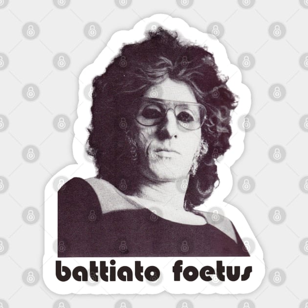 Battiato Foetus 2nd Sticker by yasssbychance closet